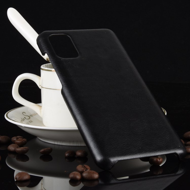 Litchi Skin Leather Coated PC Back Phone Cover for Samsung Galaxy A41 (Global Version) - Black-2