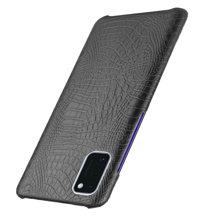 Crocodile Skin PU Leather Coated PC Back Case for Samsung Galaxy A41 (Global Version) - Black-3