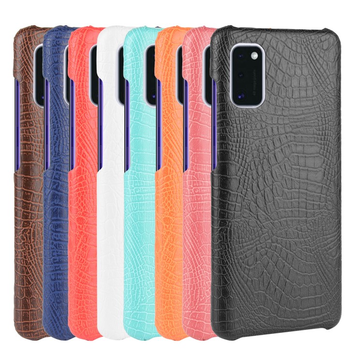 Crocodile Skin PU Leather Coated PC Back Case for Samsung Galaxy A41 (Global Version) - Black-6