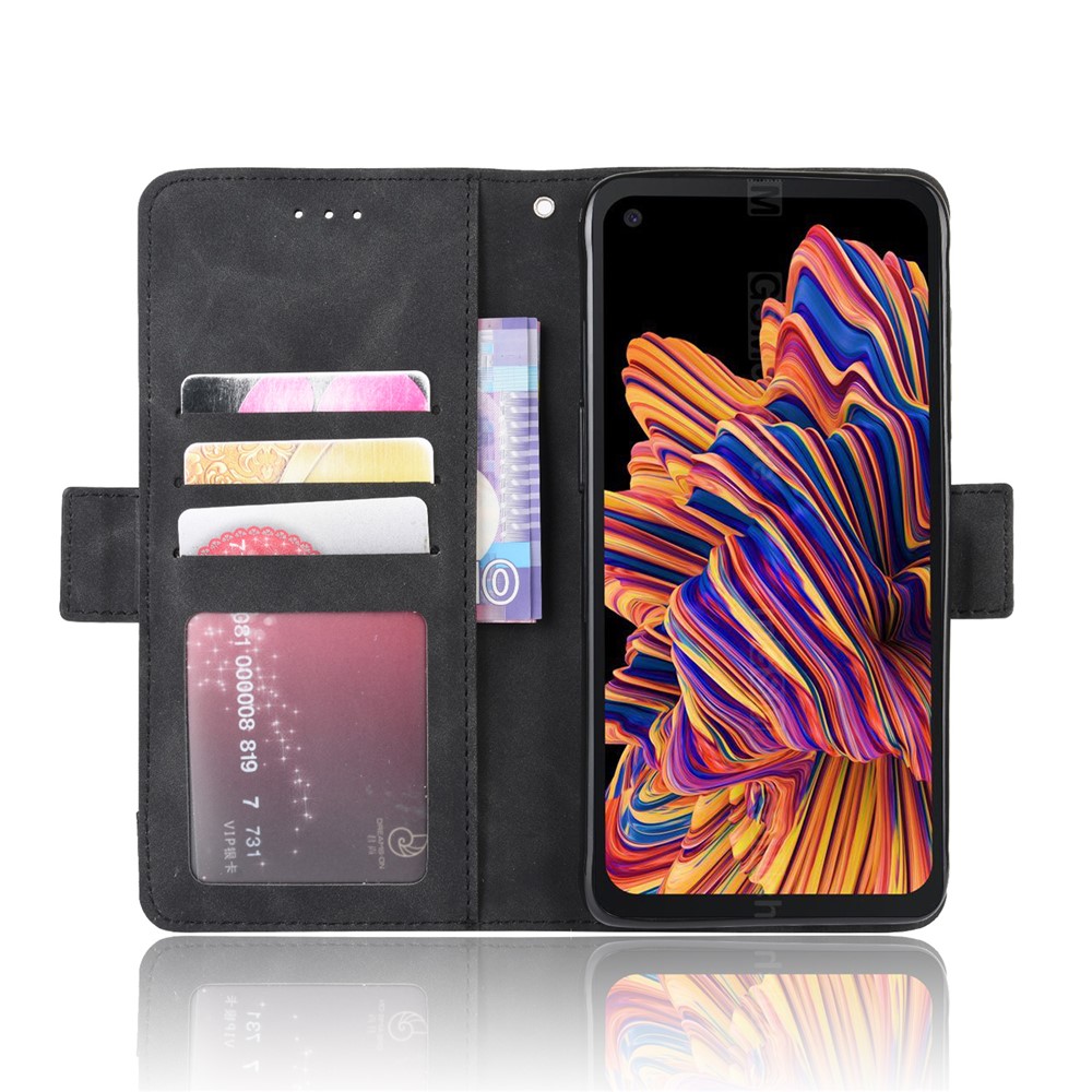 Wallet Leather Stand Case for Samsung Galaxy Xcover Pro - Black-5