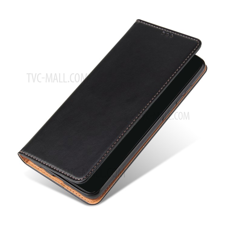 Auto-absorbed PU Leather Wallet Stand Phone Casing for Samsung Galaxy A51 SM-A515 - Black-3