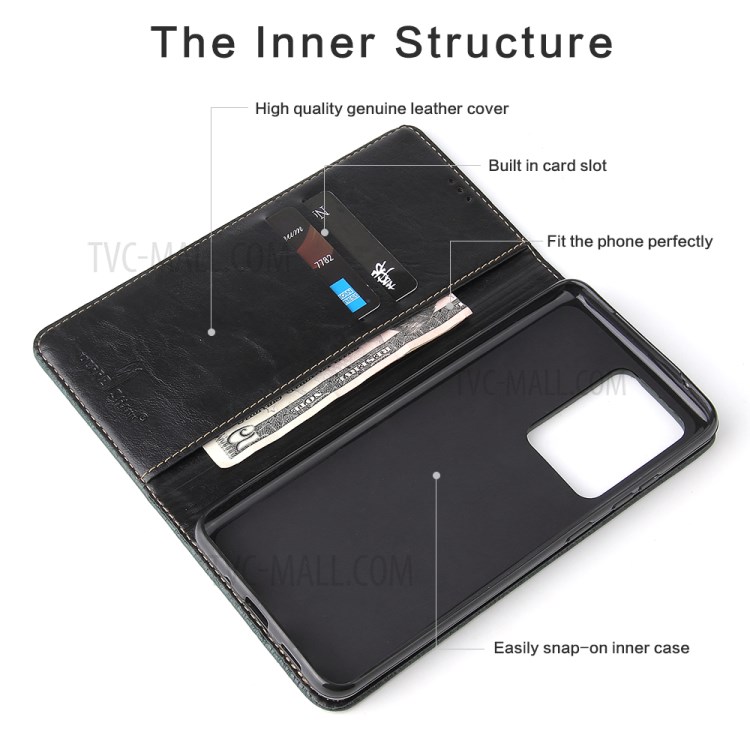 Auto-absorbed Leather Wallet Stand Case for Samsung Galaxy S20 Plus - Black-3