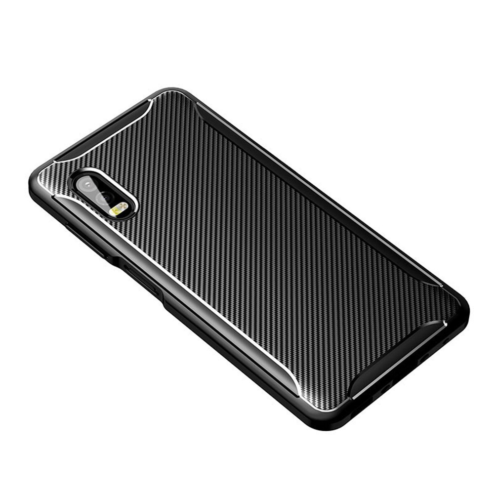 Drop Resistant Carbon Fiber TPU Case for Samsung Galaxy Xcover Pro - Black