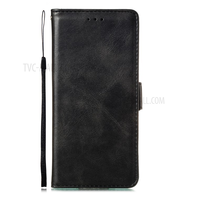 Wallet Leather Stand Phone Case with Lanyard for Samsung Galaxy A51 SM-A515 - Black-2