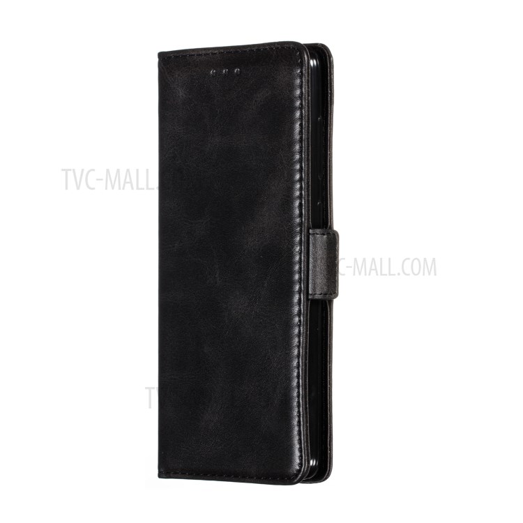 Wallet Leather Stand Phone Case with Lanyard for Samsung Galaxy A51 SM-A515 - Black-4