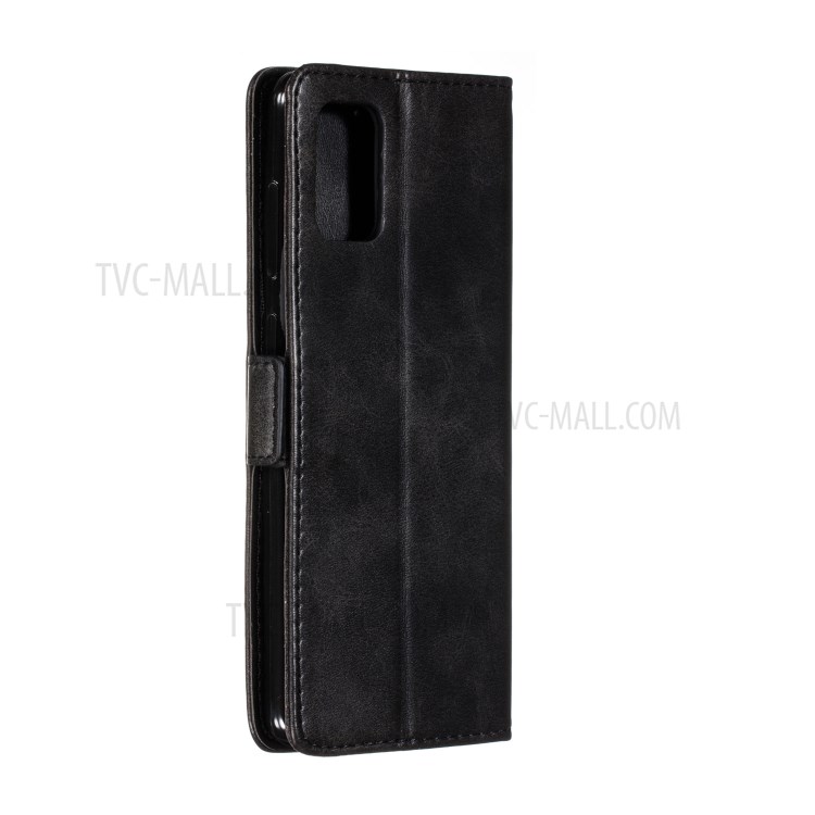 Wallet Leather Stand Phone Case with Lanyard for Samsung Galaxy A51 SM-A515 - Black-5