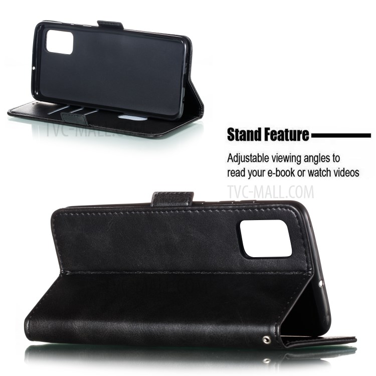 Wallet Leather Stand Phone Shell with Lanyard for Samsung Galaxy A71 SM-A715 - Black-10