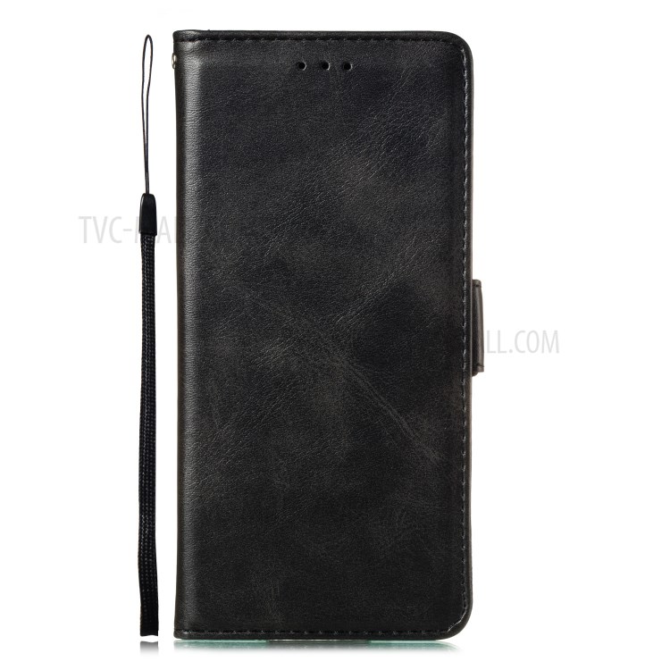 Wallet Leather Stand Phone Shell with Lanyard for Samsung Galaxy A71 SM-A715 - Black-2