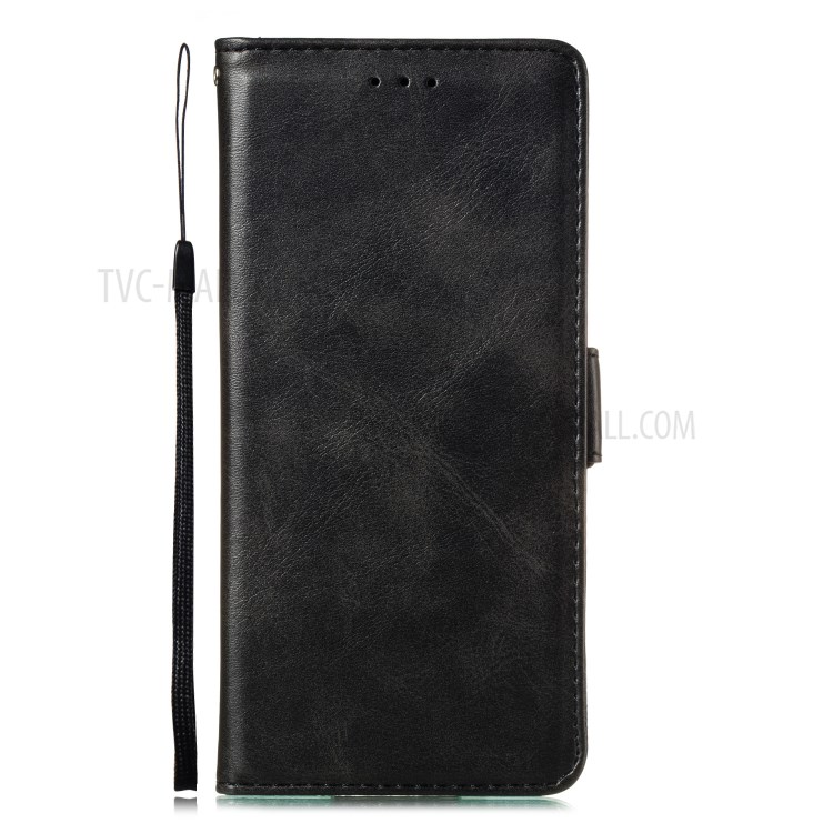 Wallet Leather Stand Phone Shell with Lanyard for Samsung Galaxy A71 SM-A715 - Black-2