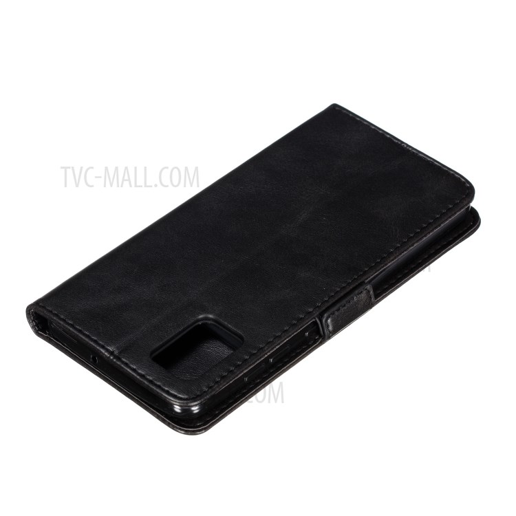 Wallet Leather Stand Phone Shell with Lanyard for Samsung Galaxy A71 SM-A715 - Black-8