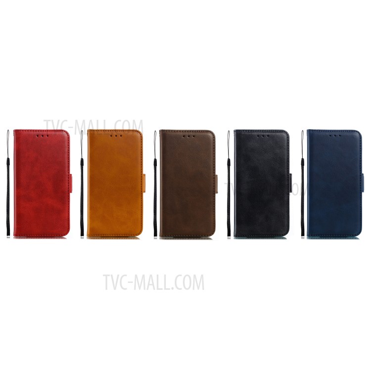 Wallet Leather Stand Phone Casing with Lanyard for Samsung Galaxy S20 Plus - Black-15