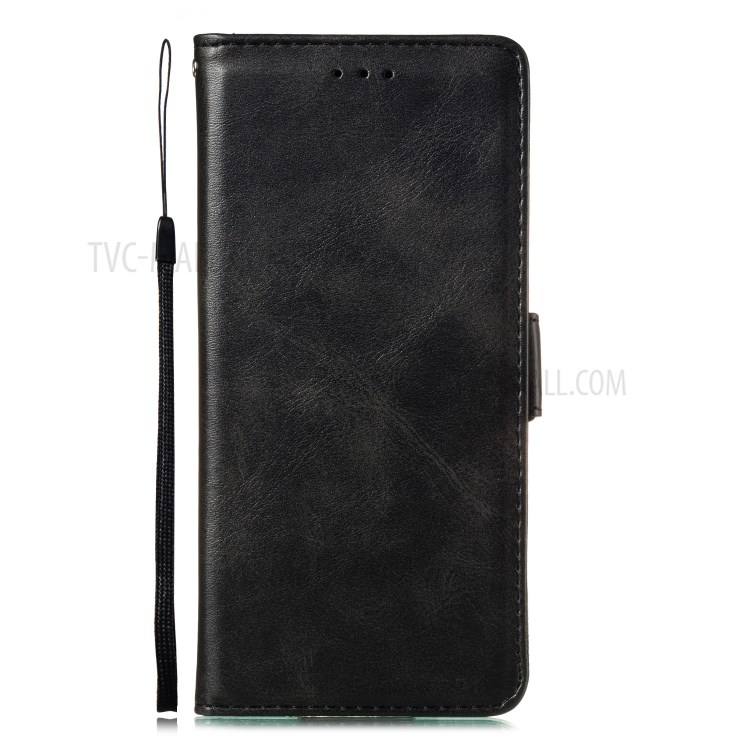 Wallet Leather Stand Phone Casing with Lanyard for Samsung Galaxy S20 Plus - Black-2