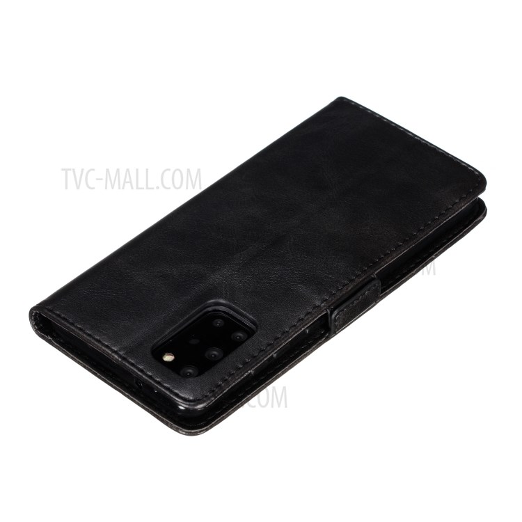 Wallet Leather Stand Phone Casing with Lanyard for Samsung Galaxy S20 Plus - Black-8