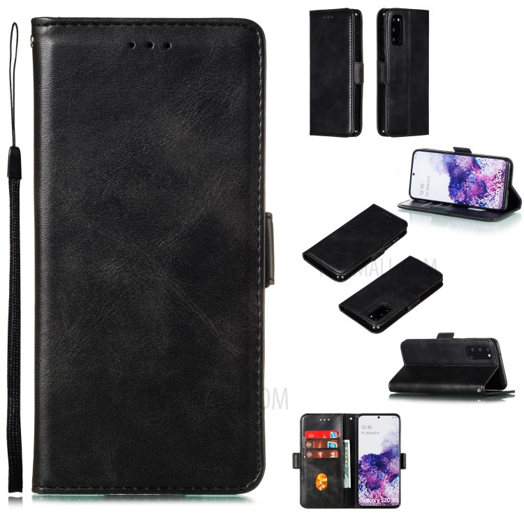 Wallet Leather Stand Case for Samsung Galaxy S20 - Black-1