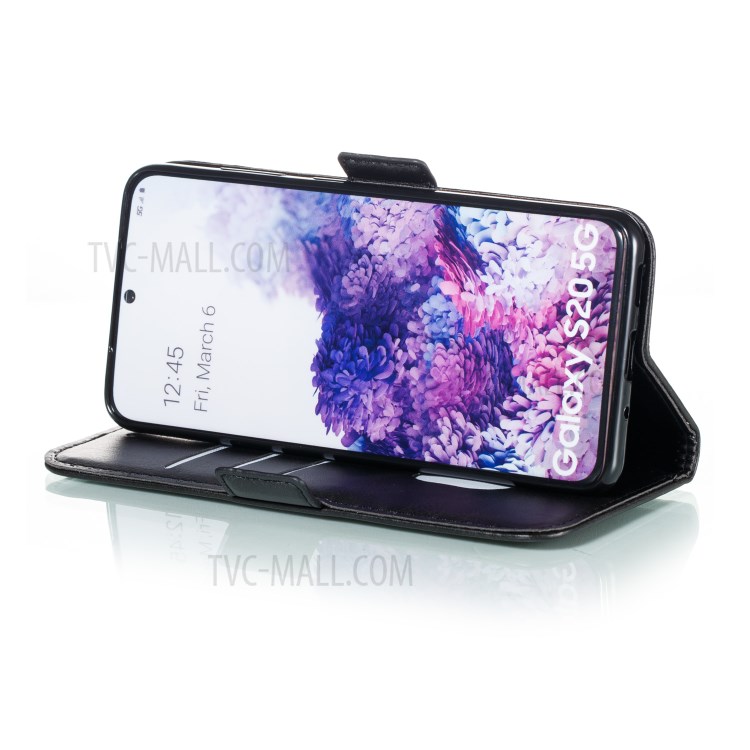 Wallet Leather Stand Case for Samsung Galaxy S20 - Black-11