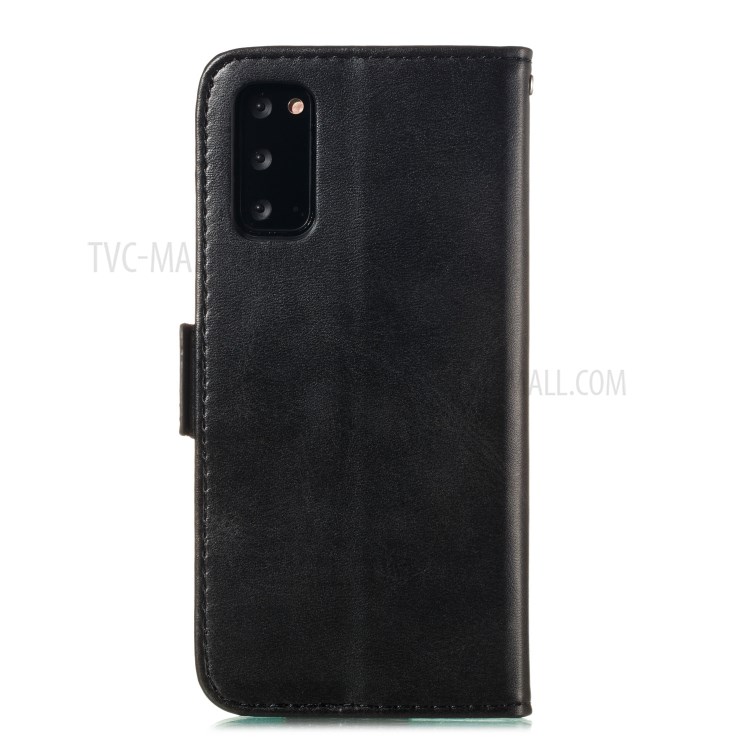 Wallet Leather Stand Case for Samsung Galaxy S20 - Black-3