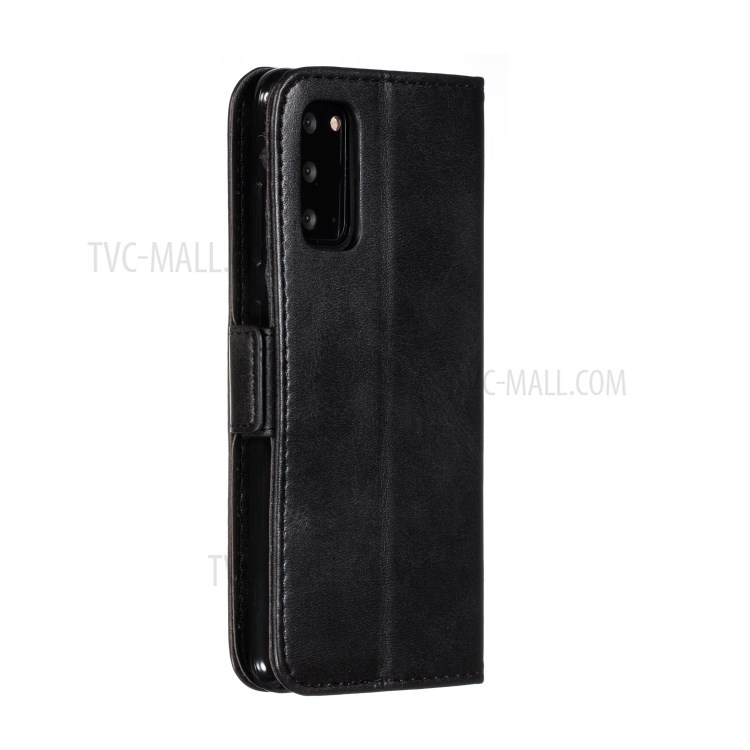 Wallet Leather Stand Case for Samsung Galaxy S20 - Black-5