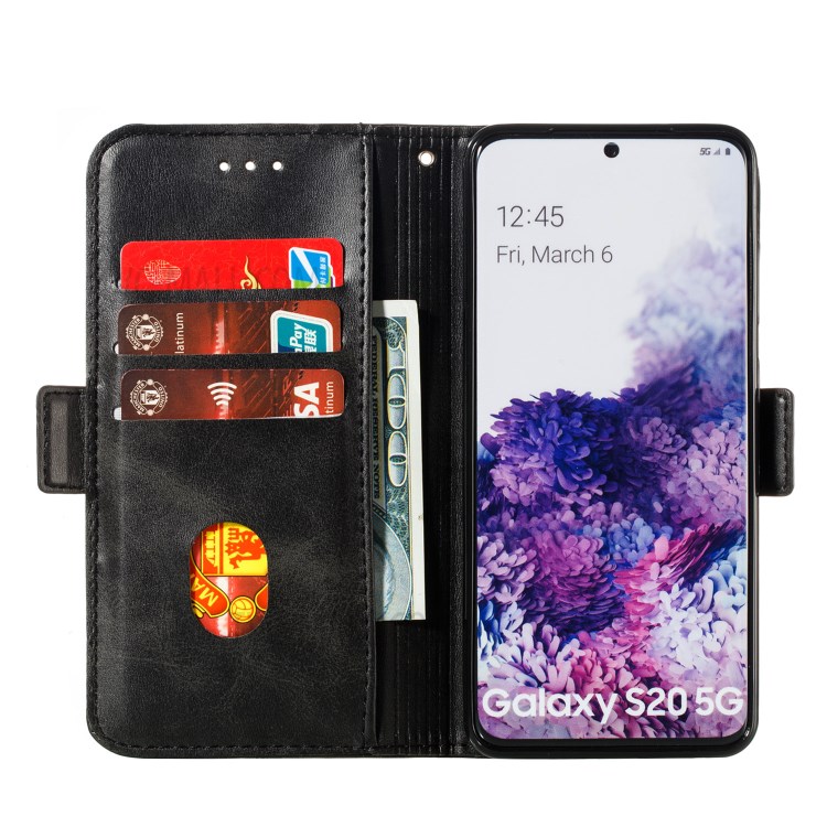 Wallet Leather Stand Case for Samsung Galaxy S20 - Black-9