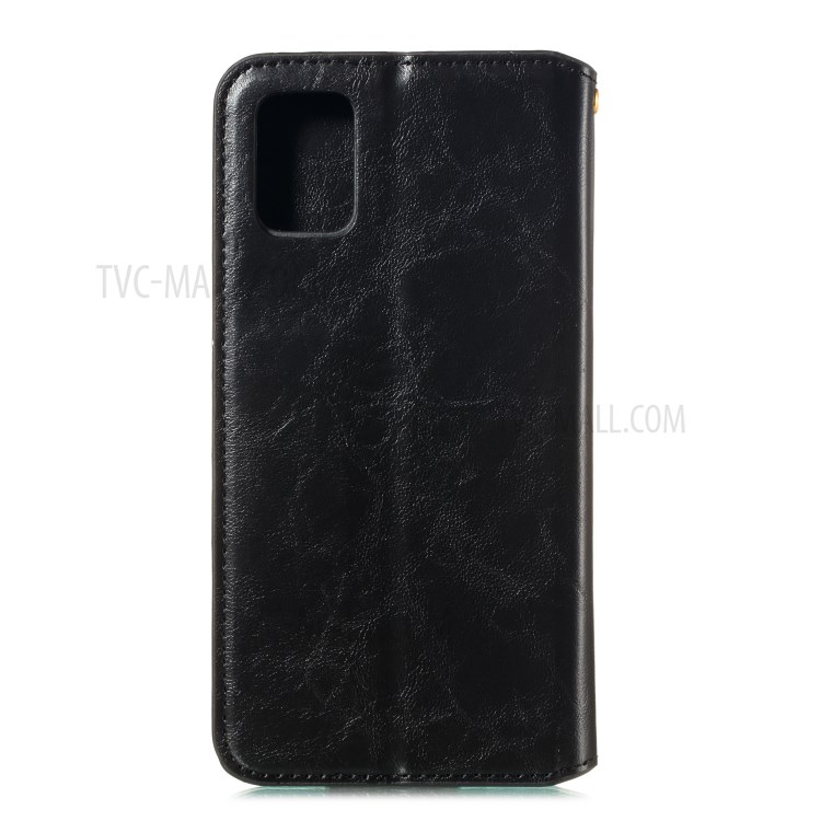 Auto-absorbed Crazy Horse Skin PU Leather Case for Samsung Galaxy A51 SM-A515 - Black-3