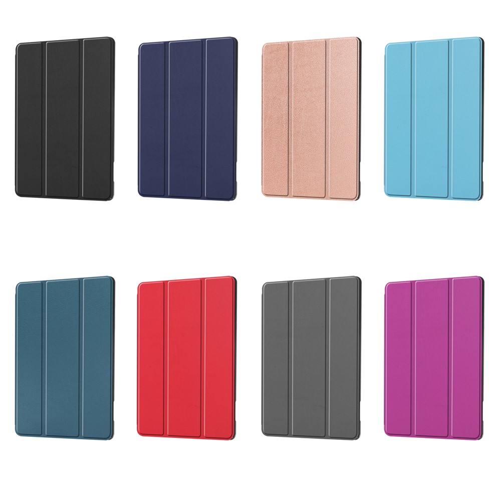 Pour Samsung Galaxy Tab S6 Lite Tri Fois Avec Étui Intelligent En Cuir Stand Avec Fente Pour Stylo - Noir-10