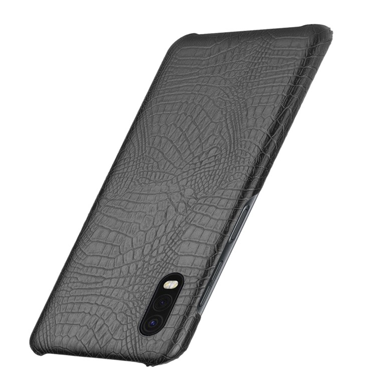 Pelle Di Coccodrillo Della Copertura Del Cuoio PU Rivestito PC Per Samsung Galaxy Xcover Pro - Nero-3