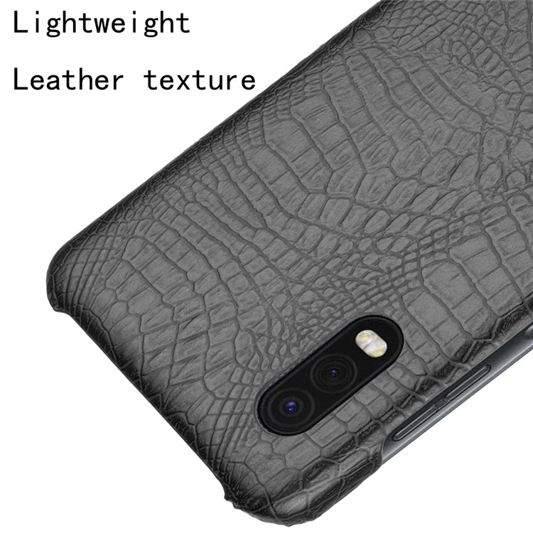 Pelle Di Coccodrillo Della Copertura Del Cuoio PU Rivestito PC Per Samsung Galaxy Xcover Pro - Nero-4