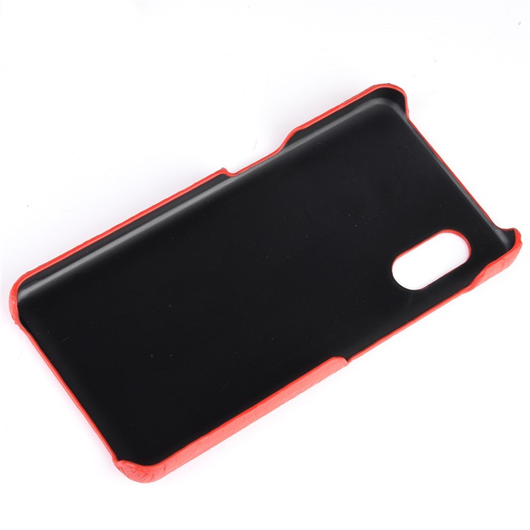 Cubierta de PC Recubierta de Cuero PU de Piel de Cocodrilo Para Samsung Galaxy Xcover Pro - Rojo