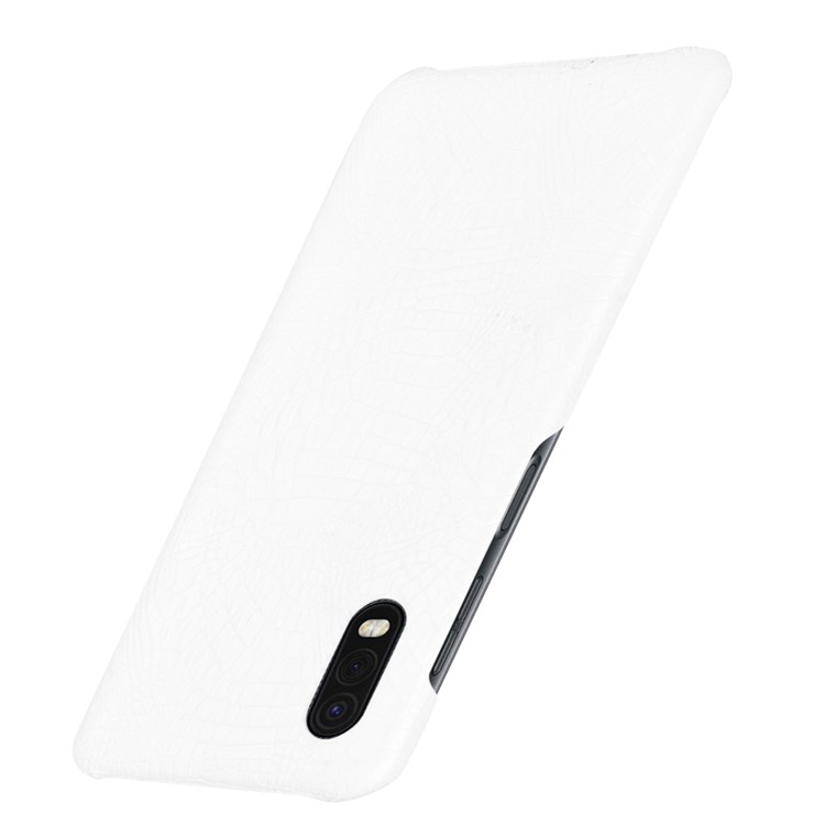 Capa de PC Com Revestimento de Couro PU de Pele de Crocodilo Para Samsung Galaxy Xcover Pro - Branco