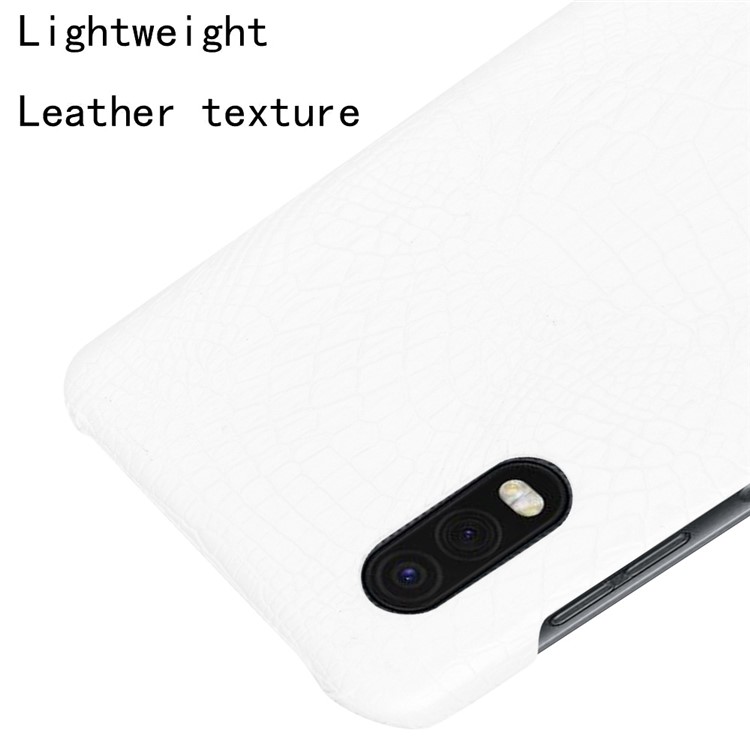 Crocodile Skin PU Leather Coated PC Cover for Samsung Galaxy Xcover Pro - White-4