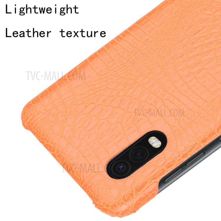 Crocodile Skin PU Leather Coated PC Cover for Samsung Galaxy Xcover Pro - Brown-4