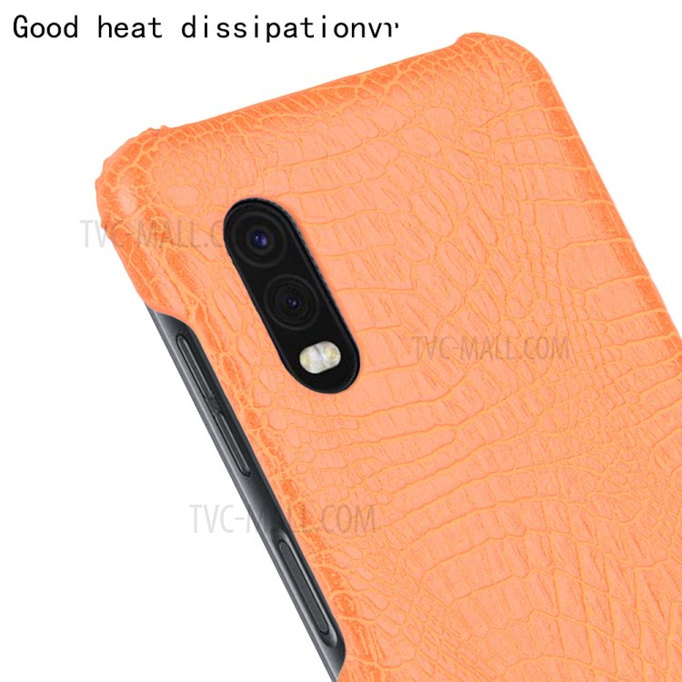Crocodile Skin PU Leather Coated PC Cover for Samsung Galaxy Xcover Pro - Brown-5