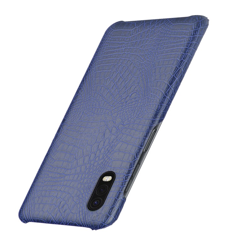 Crocodile Skin PU Leather Coated PC Cover for Samsung Galaxy Xcover Pro - Dark Blue-3