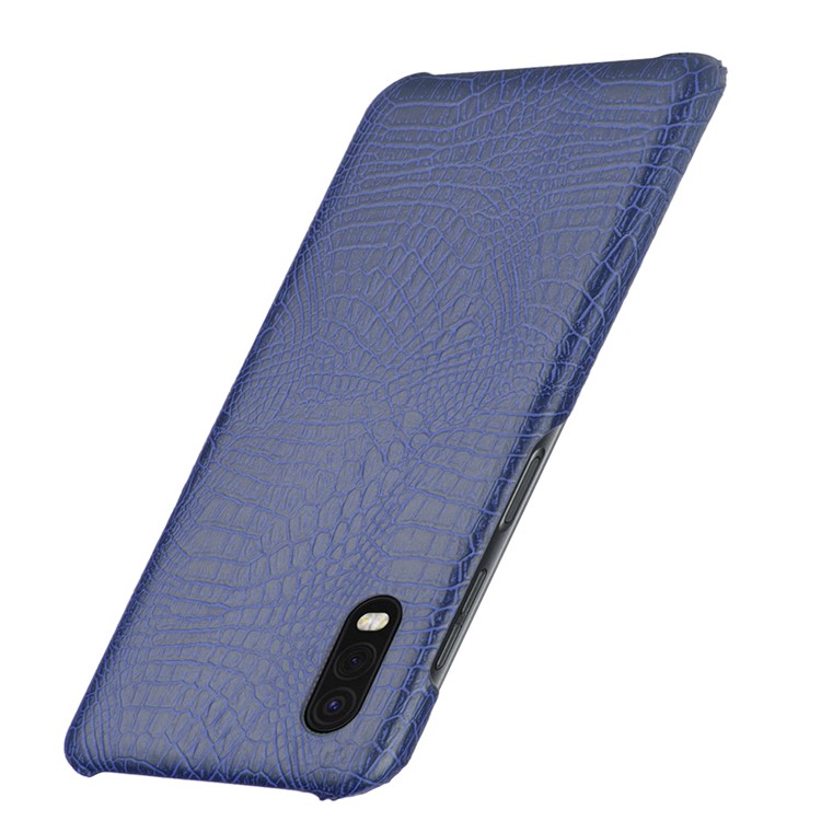 Copertina Per PC Rivestita in Pelle Per Crocodile in Pelle Per Samsung Galaxy Xcover Pro - Blu Scuro