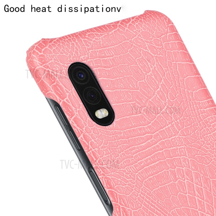 Crocodile Skin PU Leather Coated PC Cover for Samsung Galaxy Xcover Pro - Pink-5