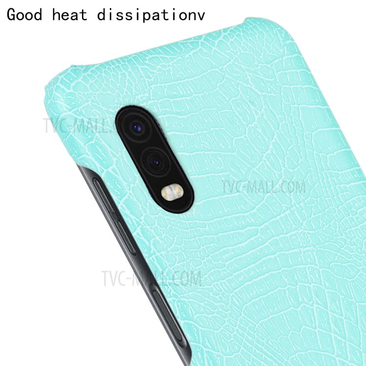 Crocodile Skin PU Leather Coated PC Cover for Samsung Galaxy Xcover Pro - Baby Blue-5
