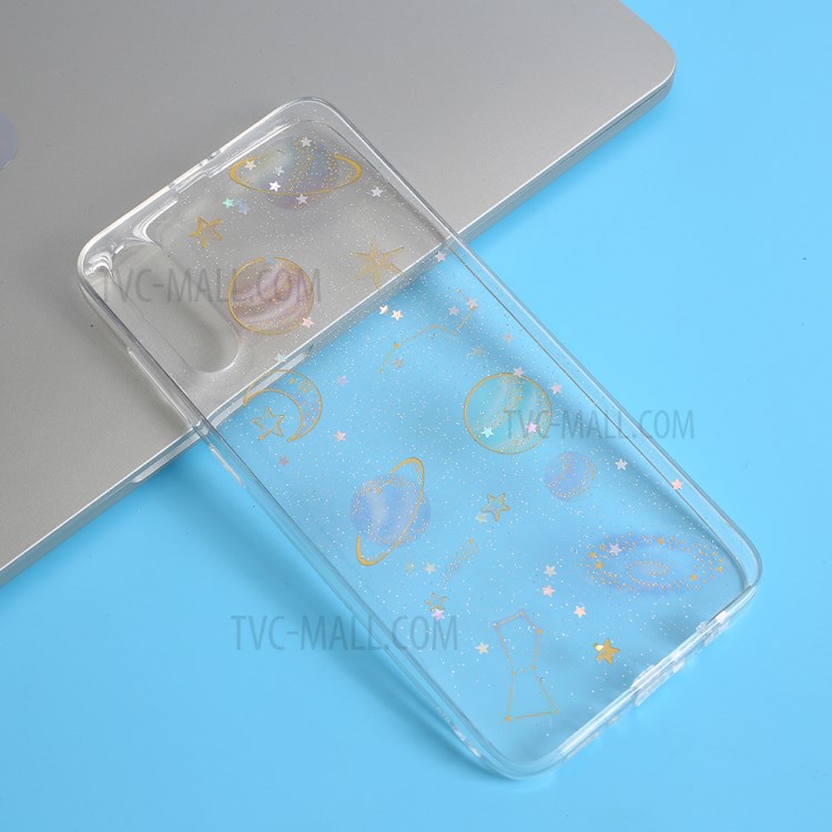 Epoxy TPU Cover Star Planet Transparent Mobile Shell for Samsung Galaxy A70-1