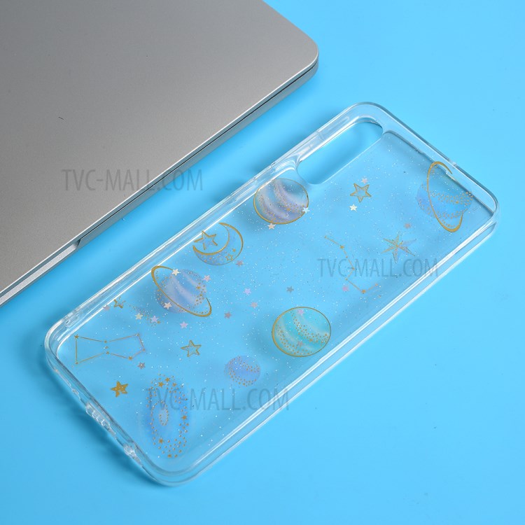 Epoxy TPU Cover Star Planet Transparent Mobile Shell for Samsung Galaxy A70-10