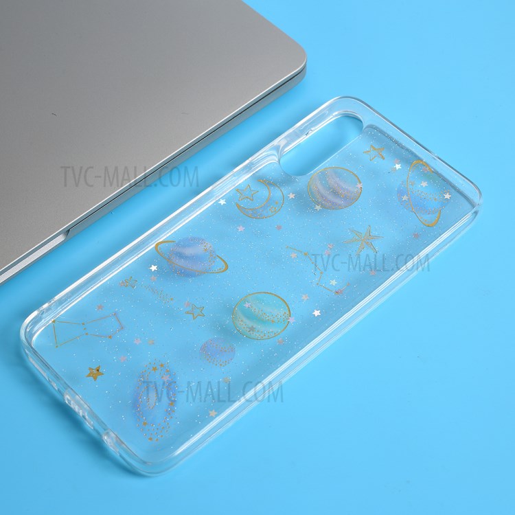 Epoxy TPU Cover Star Planet Transparent Mobile Shell for Samsung Galaxy A70-5