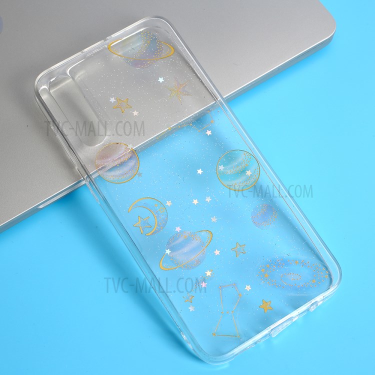 Epoxy TPU Cover Star Planet Transparent Mobile Shell for Samsung Galaxy A70-6