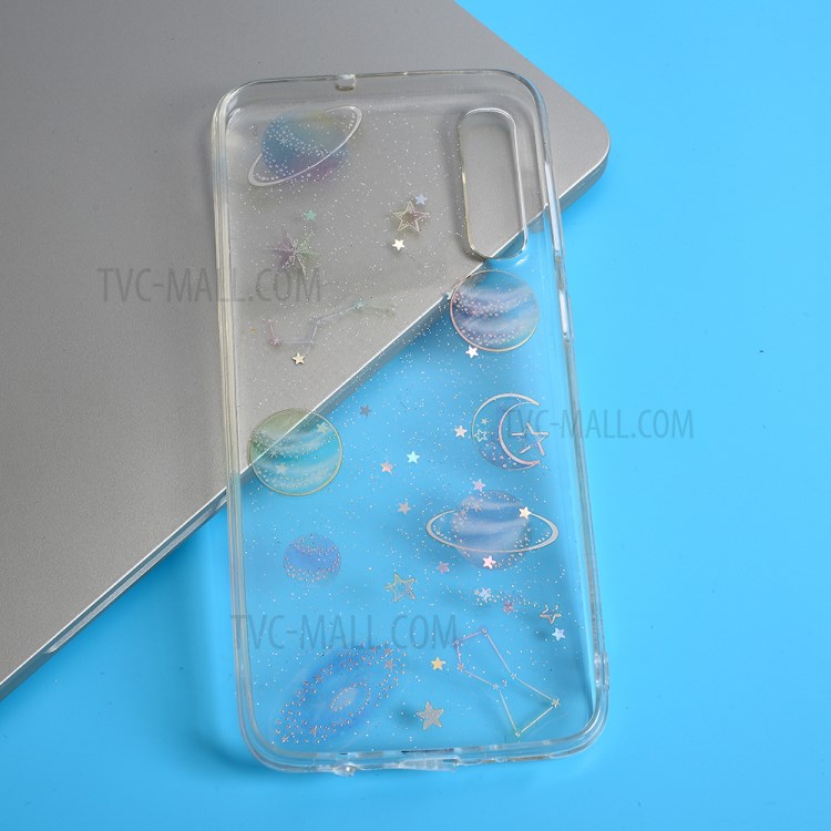 Epoxy TPU Cover Star Planet Transparent Mobile Shell for Samsung Galaxy A70-9