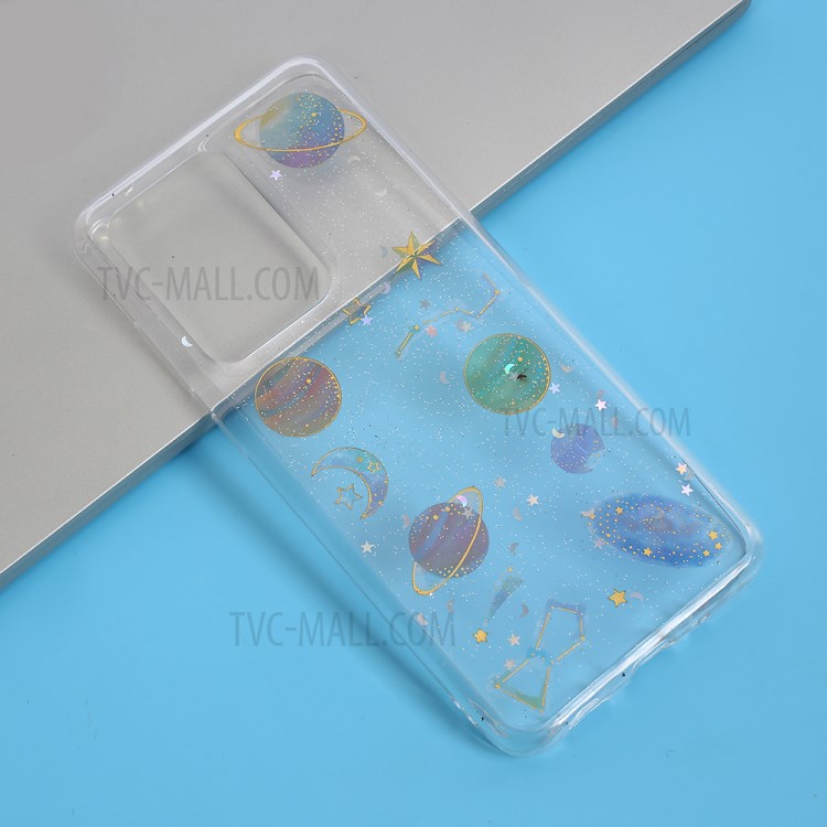 Epoxy Phone Case Star Planet Transparent TPU Phone Shell for Samsung Galaxy S20 Ultra-1