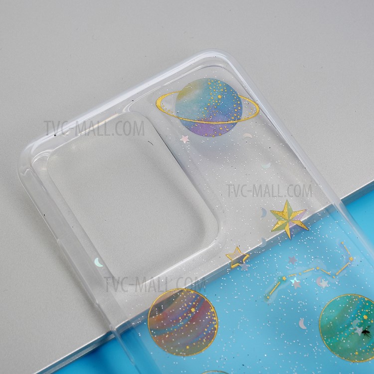 Epoxy Phone Case Star Planet Transparent TPU Phone Shell for Samsung Galaxy S20 Ultra-2
