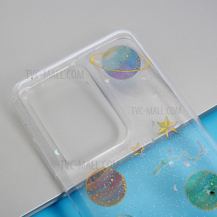 Epoxy Phone Case Star Planet Transparent TPU Phone Shell for Samsung Galaxy S20 Ultra-2