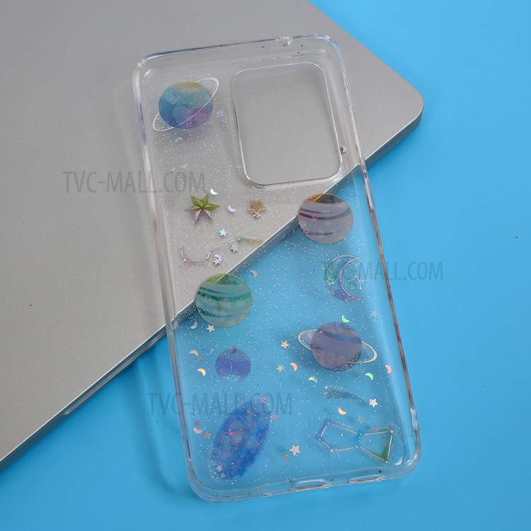 Epoxy Phone Case Star Planet Transparent TPU Phone Shell for Samsung Galaxy S20 Ultra-4