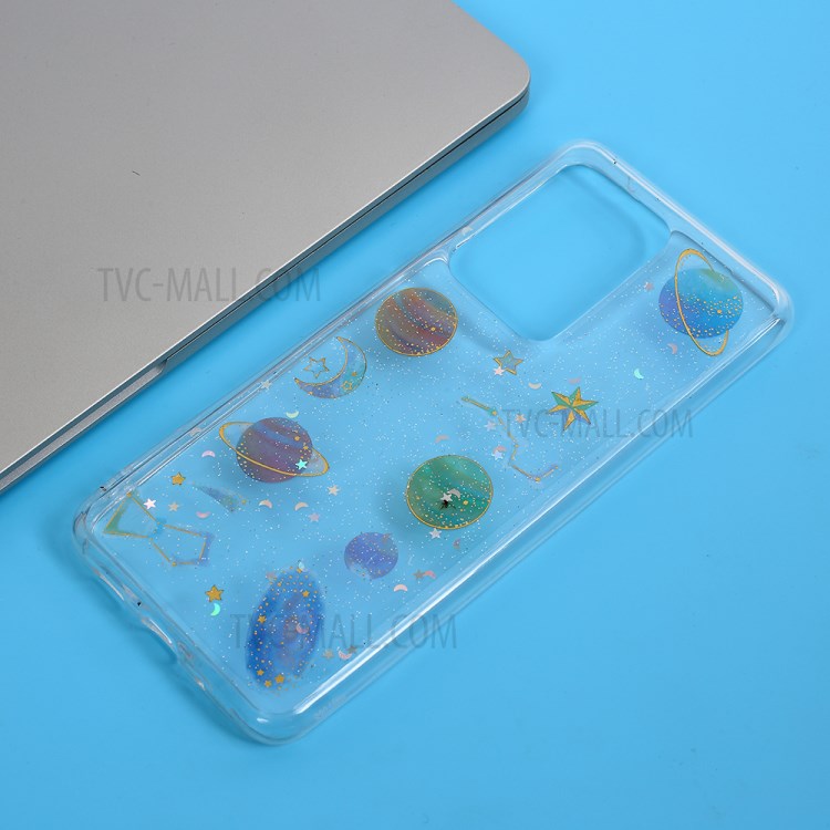 Epoxy Phone Case Star Planet Transparent TPU Phone Shell for Samsung Galaxy S20 Ultra-5