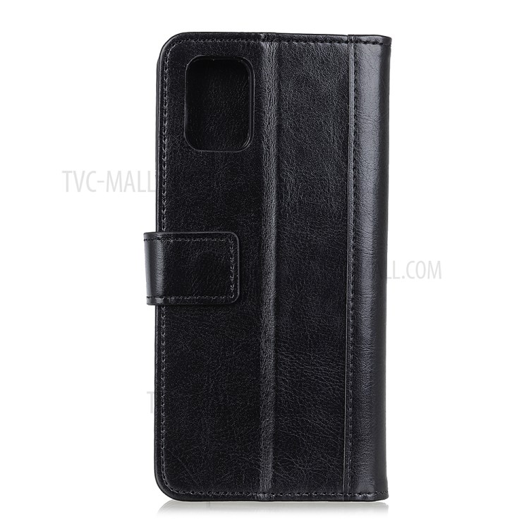 Rivet Decor Protection Crazy Horse Leather Wallet Phone Cover for Samsung Galaxy A31 - Black-2