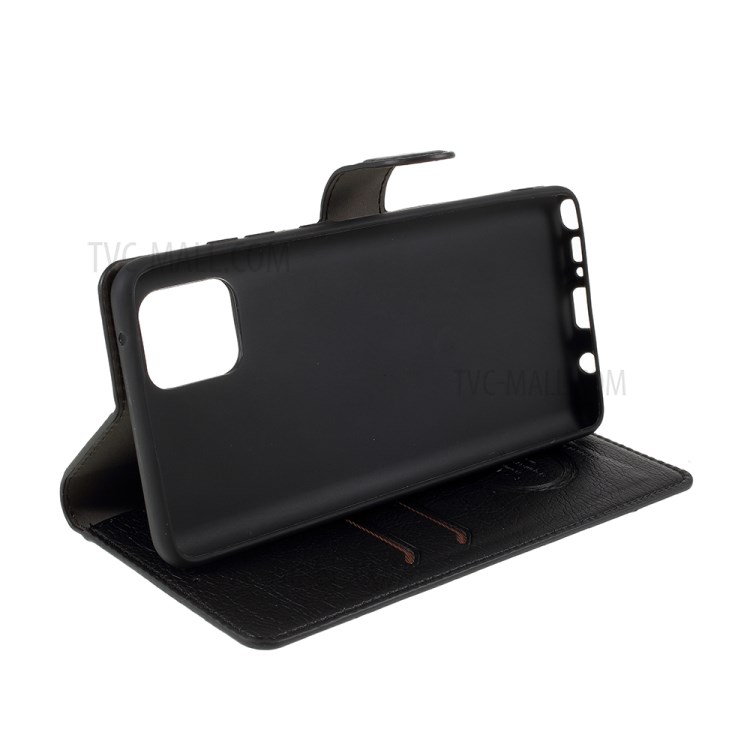 KAIYUE Magnetic Leather Stand Case for Samsung Galaxy A81/Note 10 Lite - Black-6