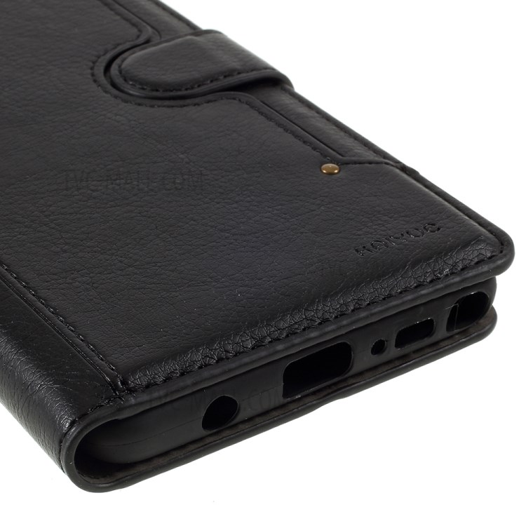 KAIYUE Magnetic Leather Stand Case for Samsung Galaxy A81/Note 10 Lite - Black-8