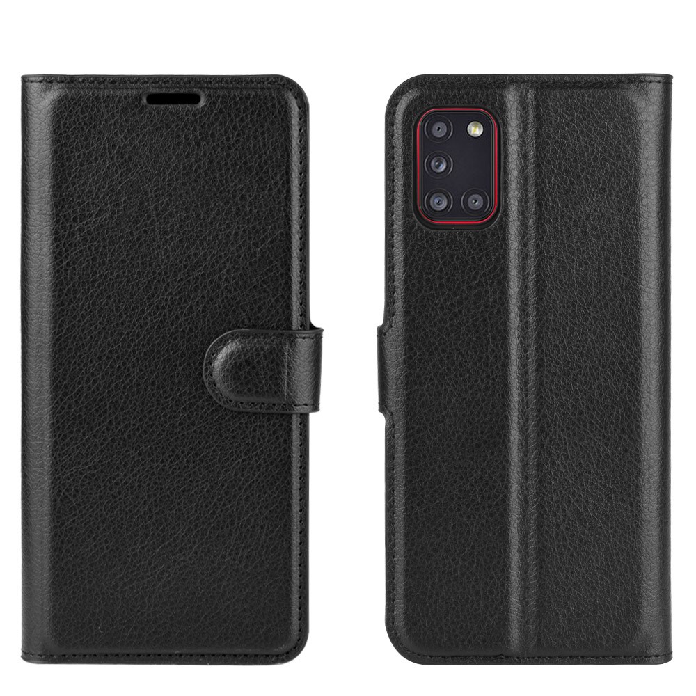 Litchi Surface Wallet Leather Case for Samsung Galaxy A31 - Black-8