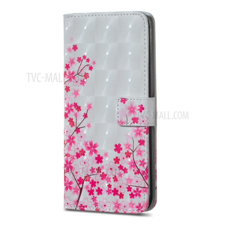 3D Colored Carving Pattern Printing Wallet Leather Cover for Samsung Galaxy A51 SM-A515 - Plum Blossom-5